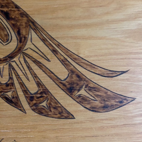 Victor Leong 1994 Framed Pyrogravure Eagle Artwork - Picture 4 of 10